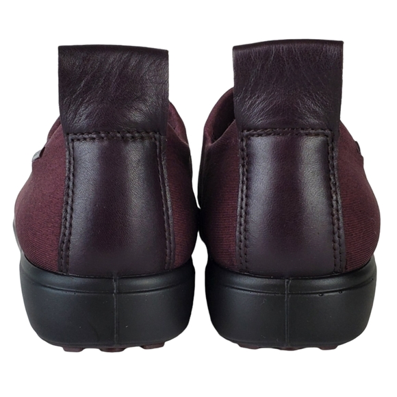 New Ecco the soft 7 gore tex waterproofslip on sneakers burgundy extra width - Picture 10 of 14